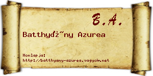 Batthyány Azurea névjegykártya